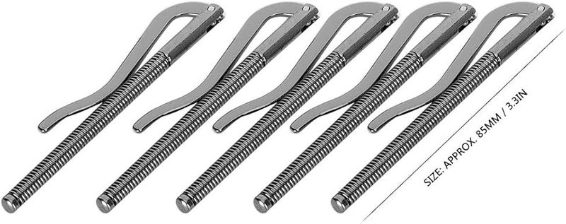 Respicefinem Money Clip 5 Pack Black Electroplated Steel High Hardness Spring 85Mm For Leather Wallet - Image 3